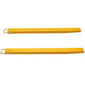 Pallet Fork Extensions, 60" Length 4.5" Width, Heavy Duty Carbon Steel Fork Extensions for Forklifts, 1 Pair Forklift Extensions, Industrial Forklift Fork Attachments for Forklift Truck, Yellow Pallet Fork Extensions, 60" Length 4.5" Width, Heavy Duty Carbon Steel Fork Extensions for Forklifts, 1 Pair Forklift Extensions, Industrial Forklift Fork Attachments for Forklift Truck, Yellow