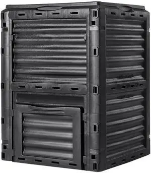 Garden Compost Bin 80 Gal, BPA Free Composter, Large Capacity Outdoor Composting Bin with Top Lid and Bottom Door, Easy Assembling, Lightweight, Fast Creation of Fertile Soil Garden Compost Bin 80 Gal, BPA Free Composter, Large Capacity Outdoor Composting Bin with Top Lid and Bottom Door, Easy Assembling, Lightweight, Fast Creation of Fertile Soil