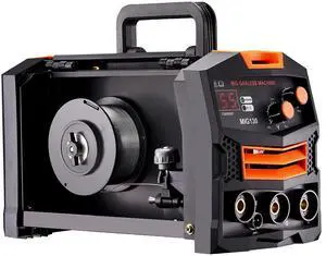 MIG Welder, 130Amp Synergic Mig Welding Machine, 110V Gasless Flux Core Welder Machine, Portable Mig Welder with IGBT Inverter Technology and Digital Display Screen MIG Welder, 130Amp Synergic Mig Welding Machine, 110V Gasless Flux Core Welder Machine, Portable Mig Welder with IGBT Inverter Technology and Digital Display Screen