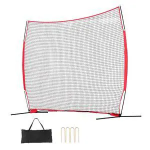 Barricade Backstop Net, 12x9 ft Ball Sports Barrier Netting, Portable Practice Equipment with Carry Bag, Protection Screen for Baseball Softball Lacrosse Soccer Hockey Training, for Backyard Barricade Backstop Net, 12x9 ft Ball Sports Barrier Netting, Portable Practice Equipment with Carry Bag, Protection Screen for Baseball Softball Lacrosse Soccer Hockey Training, for Backyard