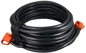 75 FT RV Extension Cord, 50 Amp, 125V/250V 7500W Heavy Duty STW 6/3 + 8/1 Gauge Wire, NEMA 14-50P Male NEMA 14-50R Female Plug, with LED Indicator, Handle, 15A Adapter for RV Trailer, ETL Listed 75 FT RV Extension Cord, 50 Amp, 125V/250V 7500W Heavy Duty STW 6/3 + 8/1 Gauge Wire, NEMA 14-50P Male NEMA 14-50R Female Plug, with LED Indicator, Handle, 15A Adapter for RV Trailer, ETL Listed