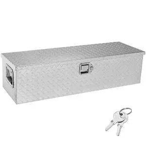 Heavy Duty Aluminum Truck Bed Tool Box, Diamond Plate Tool Box with Side Handle and Lock Keys, Storage Tool Box Chest Box Organizer for Pickup, Truck Bed, RV, Trailer, 39"x13"x10", Silver Heavy Duty Aluminum Truck Bed Tool Box, Diamond Plate Tool Box with Side Handle and Lock Keys, Storage Tool Box Chest Box Organizer for Pickup, Truck Bed, RV, Trailer, 39"x13"x10", Silver
