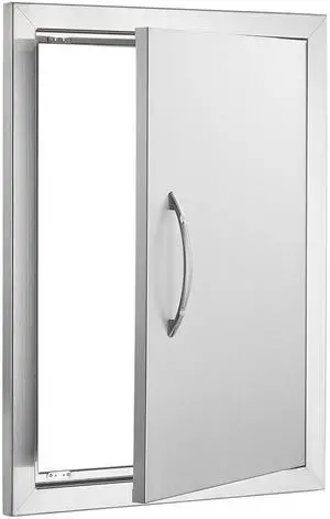 VEVOR BBQ Access Door, 16W x 22H Inch Single Outdoor Kitchen Door, Stainless Steel Flush Mount Door, Wall Vertical Door with Handle, for BBQ Island, Grilling Station, Outside Cabinet VEVOR BBQ Access Door, 16W x 22H Inch Single Outdoor Kitchen Door, Stainless Steel Flush Mount Door, Wall Vertical Door with Handle, for BBQ Island, Grilling Station, Outside Cabinet