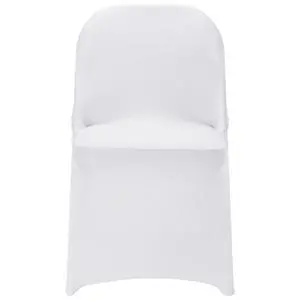Stretch Spandex Folding Chair Covers, Universal Fitted Chair Cover, Removable Washable Protective Slipcovers, for Wedding, Holiday, Banquet, Party, Celebration, Dining (12PCS White) Stretch Spandex Folding Chair Covers, Universal Fitted Chair Cover, Removable Washable Protective Slipcovers, for Wedding, Holiday, Banquet, Party, Celebration, Dining (12PCS White)