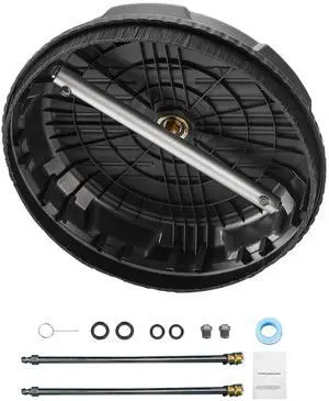 15" Pressure Washer Surface Cleaner, Plastic Pressure Washer Attachments with 4 Wheels, 4000 Max PSI, 1/4 Quick Connector, 2 Spray Nozzles, 2 Extended Wands for Driveway, Sidewalk, Patio, Deck 15" Pressure Washer Surface Cleaner, Plastic Pressure Washer Attachments with 4 Wheels, 4000 Max PSI, 1/4 Quick Connector, 2 Spray Nozzles, 2 Extended Wands for Driveway, Sidewalk, Patio, Deck