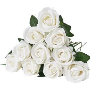 Artificial Flowers, 120 pcs Real Looking White Foam Fake Roses Bulk, White Faux Bridal Shower with Stems for DIY Wedding Bouquets, Home Centerpieces Arrangements, Party Tables Decorations Artificial Flowers, 120 pcs Real Looking White Foam Fake Roses Bulk, White Faux Bridal Shower with Stems for DIY Wedding Bouquets, Home Centerpieces Arrangements, Party Tables Decorations
