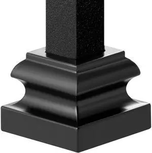 Aluminum Alloy Baluster Shoes Stair Flat Shoe with Screw Holes for 1/2 Inch Square Scroll Basket Twist Knuckle Staircase Balusters Metal Spindle Railing, Satin Black (50 Pcs) Aluminum Alloy Baluster Shoes Stair Flat Shoe with Screw Holes for 1/2 Inch Square Scroll Basket Twist Knuckle Staircase Balusters Metal Spindle Railing, Satin Black (50 Pcs)