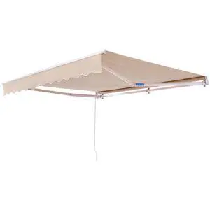 Manual Retractable Awning, 8 x 7 ft Outdoor Patio Awning Retractable Sun Shade, Water-Resistant Polyester Patio Door Window Awning Sunshade Shelter with Crank Handle for Backyard, Balcony Manual Retractable Awning, 8 x 7 ft Outdoor Patio Awning Retractable Sun Shade, Water-Resistant Polyester Patio Door Window Awning Sunshade Shelter with Crank Handle for Backyard, Balcony