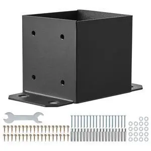 6x6 Post Base 4 Pcs, Inner Size 5.6"x5.6" Post Base Brackets, Heavy Duty Powder-Coated Post Anchor Matte Black Wood Post Brackets for Pavilion Deck Railing Support Deck Base Plate 6x6 Post Base 4 Pcs, Inner Size 5.6"x5.6" Post Base Brackets, Heavy Duty Powder-Coated Post Anchor Matte Black Wood Post Brackets for Pavilion Deck Railing Support Deck Base Plate
