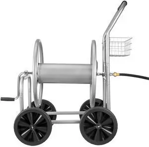 Water Hose Reel Cart, 250/400 ft High-Pressure Garden Hose Cart, Hoses Reel Carts with Four Wheels, Handle & Heavy-Duty Mesh Storage Basket, Portable Hoses Reels for Garden Watering, Car Washing Water Hose Reel Cart, 250/400 ft High-Pressure Garden Hose Cart, Hoses Reel Carts with Four Wheels, Handle & Heavy-Duty Mesh Storage Basket, Portable Hoses Reels for Garden Watering, Car Washing