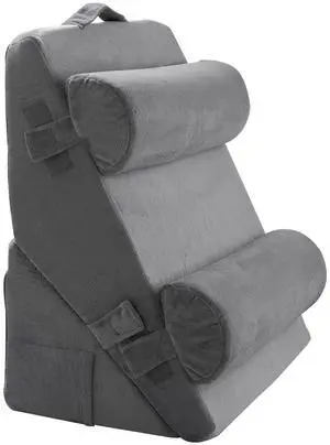 Wedge Pillow for Sleeping, 4 Pcs Adjustable Orthopedic Bed Wedge Set, Support Arm Leg Neck Shoulder, Post Surgery Pillow for Back Pain, Acid Reflux, Snoring Relief, Sitting up in Bed, Dark Grey Wedge Pillow for Sleeping, 4 Pcs Adjustable Orthopedic Bed Wedge Set, Support Arm Leg Neck Shoulder, Post Surgery Pillow for Back Pain, Acid Reflux, Snoring Relief, Sitting up in Bed, Dark Grey