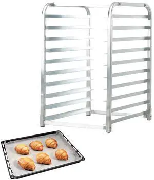 Bun Pan Rack, 10-Tier Commercial Bakery Racks with Brake Wheels, Aluminum Racking Trolley Storage for Half & Full Sheet, Speed Rack For Kitchen Home, Bread Baking Equipment, 26"L x 20.3"W x 39"H Bun Pan Rack, 10-Tier Commercial Bakery Racks with Brake Wheels, Aluminum Racking Trolley Storage for Half & Full Sheet, Speed Rack For Kitchen Home, Bread Baking Equipment, 26"L x 20.3"W x 39"H
