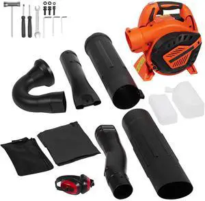 Leaf Blower, 26CC 2-Cycle Handheld Leaf Blower with A Fuel Tank, 2-in-1 Blower 425CFM Air Volume 156MPH Speed, Ideal for Lawn Care, Leaf Cleaning, and Snow Removal Leaf Blower, 26CC 2-Cycle Handheld Leaf Blower with A Fuel Tank, 2-in-1 Blower 425CFM Air Volume 156MPH Speed, Ideal for Lawn Care, Leaf Cleaning, and Snow Removal