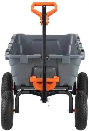 Garden Cart, Durable Poly Dump Cart with Simple Assembly Steel Frame, Versatile Dump Wagon with Dual-Function Handle, 6.48 cu.ft Utility Barrow 1200 lbs Load, 13 inch Wheels Garden Cart, Durable Poly Dump Cart with Simple Assembly Steel Frame, Versatile Dump Wagon with Dual-Function Handle, 6.48 cu.ft Utility Barrow 1200 lbs Load, 13 inch Wheels