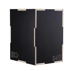 3 in 1 Plyometric Jump Box, 24/20/16 Inch Wooden Plyo Box, Platform & Jumping Agility Box, Anti-Slip Fitness Exercise Step Up Box for Home Gym Training, Conditioning Strength Training, Black 3 in 1 Plyometric Jump Box, 24/20/16 Inch Wooden Plyo Box, Platform & Jumping Agility Box, Anti-Slip Fitness Exercise Step Up Box for Home Gym Training, Conditioning Strength Training, Black