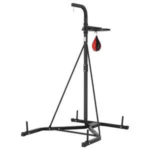 2 in 1 Punching Bag Stand, Steel Heavy Duty Workout Equipment, Adjustable Height Boxing Punching Bag and Speed Bag Stand, Freestanding Sandbag Rack, Holds Up to 140 lbs, for Home Gym Fitness 2 in 1 Punching Bag Stand, Steel Heavy Duty Workout Equipment, Adjustable Height Boxing Punching Bag and Speed Bag Stand, Freestanding Sandbag Rack, Holds Up to 140 lbs, for Home Gym Fitness