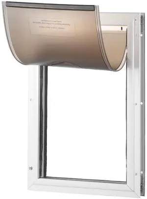 Pet Door, 16.65" x 27.44" Aluminum Frame with Lock and Flap System, Weatherproof Doggy Door, Easy to Install in Interior or Exterior Doors, Pet Door Suitable for Cat Doggie Kitties (White-XL) Pet Door, 16.65" x 27.44" Aluminum Frame with Lock and Flap System, Weatherproof Doggy Door, Easy to Install in Interior or Exterior Doors, Pet Door Suitable for Cat Doggie Kitties (White-XL)