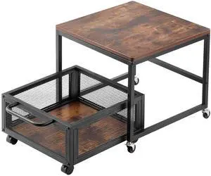 VEVOR Mini Fridge Stand 198lbs with Storage Cart & Swivel Wheels Dark Brown VEVOR Mini Fridge Stand 198lbs with Storage Cart & Swivel Wheels Dark Brown