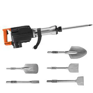 Demolition Jack Hammer, 1350 BPM Concrete Breaker 6pcs Chisels Bit Chipping with Case, 2200W Electric Jackhammer Heavy Duty, Black Demolition Jack Hammer, 1350 BPM Concrete Breaker 6pcs Chisels Bit Chipping with Case, 2200W Electric Jackhammer Heavy Duty, Black