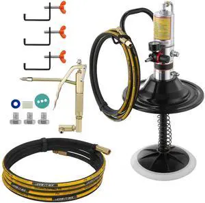 Grease Pump, 50:1 Pressure Ratio Air Operated Grease Pump with 13 ft High Pressure Hose and Grease Gun, Pneumatic Grease Pump with Barrel Cap, Portable Lubrication Grease Pump 360° Gun Head Grease Pump, 50:1 Pressure Ratio Air Operated Grease Pump with 13 ft High Pressure Hose and Grease Gun, Pneumatic Grease Pump with Barrel Cap, Portable Lubrication Grease Pump 360° Gun Head