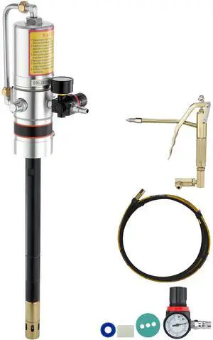 Grease Pump, 50:1 Pressure Ratio Air Operated Grease Pump with 13 ft High Pressure Hose and Grease Gun, Pneumatic Grease Pump, Portable Lubrication Grease Pump with 360° Swivel Grease Gun Head Grease Pump, 50:1 Pressure Ratio Air Operated Grease Pump with 13 ft High Pressure Hose and Grease Gun, Pneumatic Grease Pump, Portable Lubrication Grease Pump with 360° Swivel Grease Gun Head