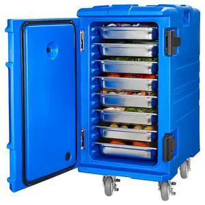 Insulated Food Pan Carrier, 127 Qt Hot Box for Catering, Food Box Carrier with Double Buckles, Front Loading Food Warmer with Handles, End Loader with Wheels for Restaurant, Canteen Insulated Food Pan Carrier, 127 Qt Hot Box for Catering, Food Box Carrier with Double Buckles, Front Loading Food Warmer with Handles, End Loader with Wheels for Restaurant, Canteen