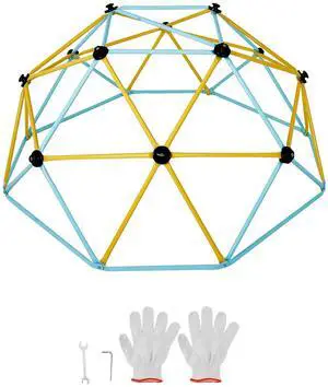Climbing Dome, Jungle Gym Supports 600LBS and Easy Assembly, 6FT Geometric Dome Climber Play Center for Kids 3 to 9 Years Old, with Climbing Grip, Outdoor and Indoor Play Equipment for Kids Climbing Dome, Jungle Gym Supports 600LBS and Easy Assembly, 6FT Geometric Dome Climber Play Center for Kids 3 to 9 Years Old, with Climbing Grip, Outdoor and Indoor Play Equipment for Kids