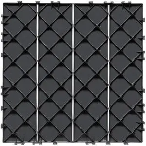 Interlocking Deck Tiles, 10 Pack,12"x12" 10 sq. ft Plastic Waterproof Outdoor Flooring All Weather Use, Patio Floor Decking Covering Tiles for Porch Poolside Balcony Backyard, Dark Grey Interlocking Deck Tiles, 10 Pack,12"x12" 10 sq. ft Plastic Waterproof Outdoor Flooring All Weather Use, Patio Floor Decking Covering Tiles for Porch Poolside Balcony Backyard, Dark Grey