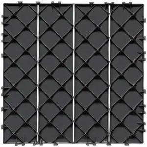 Interlocking Deck Tiles, 36 Pack,11.6"x11.6" 36 sq. ft Plastic Waterproof Outdoor Flooring All Weather Use, Patio Floor Decking Covering Tiles for Porch Poolside Balcony Backyard, Dark Grey Interlocking Deck Tiles, 36 Pack,11.6"x11.6" 36 sq. ft Plastic Waterproof Outdoor Flooring All Weather Use, Patio Floor Decking Covering Tiles for Porch Poolside Balcony Backyard, Dark Grey