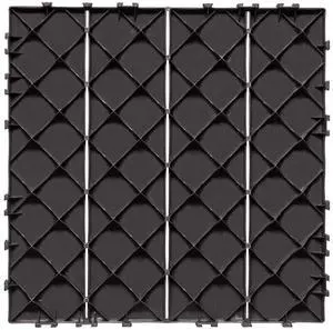 Interlocking Deck Tiles, 54 Pack,12"x12" 54 sq. ft Plastic Waterproof Outdoor Flooring All Weather Use, Patio Floor Decking Covering Tiles for Porch Poolside Balcony Backyard, Dark Brown Interlocking Deck Tiles, 54 Pack,12"x12" 54 sq. ft Plastic Waterproof Outdoor Flooring All Weather Use, Patio Floor Decking Covering Tiles for Porch Poolside Balcony Backyard, Dark Brown