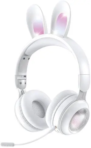 Xmenha Kids Wireless Bluetooth Cat Ear Headphones with Mic, Kawaii Light-up, Noise Cancelling for Kids Teens Xmenha Kids Wireless Bluetooth Cat Ear Headphones with Mic, Kawaii Light-up, Noise Cancelling for Kids Teens