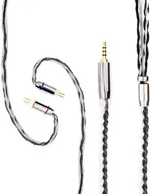 FEDAI Earphone Cable Upgrade 24 Core Silver Plated Copper Cable HiFi Headphones IEM Cable with 2 Pin for ES4 ZST ZSN AS10 ZS10 CCA C10 C16 ZSX ZS10 PRO AS16 ZSR TRN V80 V90 BA5C12(2.5mm,2pin) FEDAI Earphone Cable Upgrade 24 Core Silver Plated Copper Cable HiFi Headphones IEM Cable with 2 Pin for ES4 ZST ZSN AS10 ZS10 CCA C10 C16 ZSX ZS10 PRO AS16 ZSR TRN V80 V90 BA5C12(2.5mm,2pin)