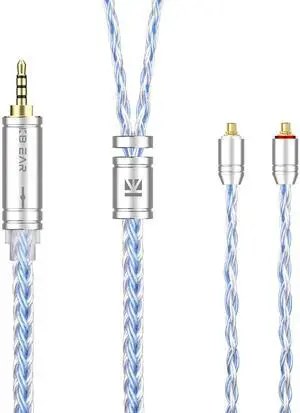 16 Cores 5N single Crystal Copper Cable,KBEAR ST16 Headphone Cable Silver-plated Upgrade Wire Silver MMCX Replacement Earphone Wire Cable for FILO FH3 FD3 FF5 (MMCX 2.5mm Audio Jack, Silver-Blue) 16 Cores 5N single Crystal Copper Cable,KBEAR ST16 Headphone Cable Silver-plated Upgrade Wire Silver MMCX Replacement Earphone Wire Cable for FILO FH3 FD3 FF5 (MMCX 2.5mm Audio Jack, Silver-Blue)