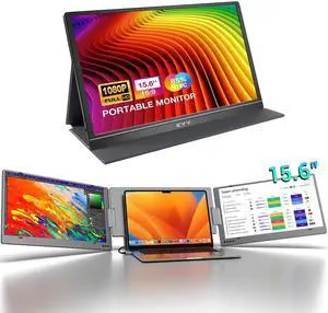 KYY 15.6" Portable Monitor and Portable Triple Laptop Screen Extender for Mac/Wins/Chrome KYY 15.6" Portable Monitor and Portable Triple Laptop Screen Extender for Mac/Wins/Chrome