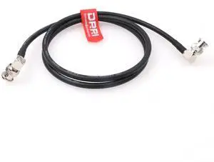DRRI Canare12G-SDI 4K UHD Right-Angle BNC to Right-Angle BNC Coaxial Cable for Video Monitor (1M, Black) DRRI Canare12G-SDI 4K UHD Right-Angle BNC to Right-Angle BNC Coaxial Cable for Video Monitor (1M, Black)