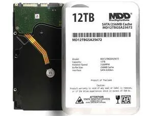 MDD 12TB 7200RPM SATA 6Gb/s 256MB Cache 3.5inch Internal Desktop Hard Drive, MD12TBGSA25672 MDD 12TB 7200RPM SATA 6Gb/s 256MB Cache 3.5inch Internal Desktop Hard Drive, MD12TBGSA25672