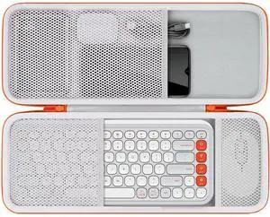 co2CREA Hard Case Compatible with Logitech POP ICON Combo, Bluetooth Keyboard and Mouse Combo (White Orange Case) co2CREA Hard Case Compatible with Logitech POP ICON Combo, Bluetooth Keyboard and Mouse Combo (White Orange Case)