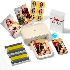 iDPRT 4x6 Photo Printer with 108 Sheets & 2 Ribbons,Instant Picture Printer - Dye Sublimation, Portable Color Photo Printers for iPhone, Android, WI-Fi Connnecting, Home Use iDPRT 4x6 Photo Printer with 108 Sheets & 2 Ribbons,Instant Picture Printer - Dye Sublimation, Portable Color Photo Printers for iPhone, Android, WI-Fi Connnecting, Home Use