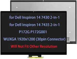 ARUISIFX 14" Screen Replacement for Dell Inspiron 14 7430 7435 2-in-1 P172G P172G001 LCD Touch Screen Digitizer LED Display Assembly WUXGA 1920x1200 (30pin Connector) ARUISIFX 14" Screen Replacement for Dell Inspiron 14 7430 7435 2-in-1 P172G P172G001 LCD Touch Screen Digitizer LED Display Assembly WUXGA 1920x1200 (30pin Connector)