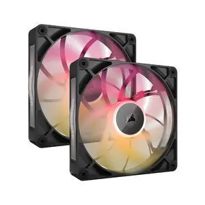 CORSAIR iCUE Link RX140 MAX RGB 140mm PWM Thick Fans with iCUE Link System Hub High-Static Pressure Magnetic Dome Bearing Dual Pack Black CORSAIR iCUE Link RX140 MAX RGB 140mm PWM Thick Fans with iCUE Link System Hub High-Static Pressure Magnetic Dome Bearing Dual Pack Black