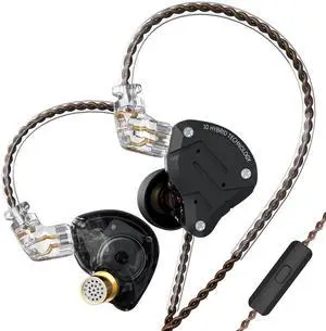 Five Driver Headphones,KZ ZS10 PRO High Fidelity Noise-Isolating Earbuds/Earphones with Detachable Cable 2Pin 0.75mm (with MIC, Sand Black) Five Driver Headphones,KZ ZS10 PRO High Fidelity Noise-Isolating Earbuds/Earphones with Detachable Cable 2Pin 0.75mm (with MIC, Sand Black)
