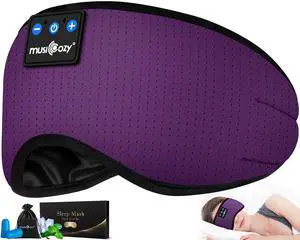 MUSICOZY Sleep Headphones Bluetooth 5.4 Headband Headphones Super Soft & Breathable, Wireless Sleeping Eye Mask Earbuds Earphones for Side Sleepers Mom Women Cool Tech Gadgets Gifts MUSICOZY Sleep Headphones Bluetooth 5.4 Headband Headphones Super Soft & Breathable, Wireless Sleeping Eye Mask Earbuds Earphones for Side Sleepers Mom Women Cool Tech Gadgets Gifts