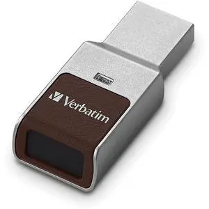 Verbatim 32GB Fingerprint Secure USB 3.0 Flash Drive with AES 256 Hardware Encryption Silver Verbatim 32GB Fingerprint Secure USB 3.0 Flash Drive with AES 256 Hardware Encryption Silver