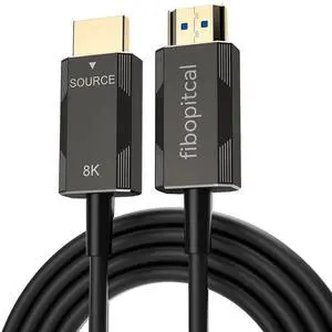 Fibopitcal Fiber HDMI 2.1 Cable, 48Gbps Full Speed Long Gaming HDMI Cord, Ofiice Commercial USE Long HDMI Cable (Directional-Fiber, 15ft) Fibopitcal Fiber HDMI 2.1 Cable, 48Gbps Full Speed Long Gaming HDMI Cord, Ofiice Commercial USE Long HDMI Cable (Directional-Fiber, 15ft)