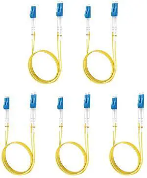 Yonwide Single Mode Fiber Optic Cable - 0.5m (1.64 ft), LC to LC, OS2, LSZH, Yellow SMF Yonwide Single Mode Fiber Optic Cable - 0.5m (1.64 ft), LC to LC, OS2, LSZH, Yellow SMF