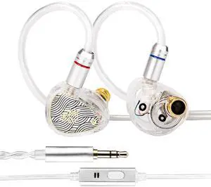 Kinboofi WAN'ER S.G II in Ear Monitor, HiFi Quality Wired Earbuds,10mm Dynamic Driver PET Diaphragm Gaming Earphones,Noise Isolation IEM Headphone with Detachaable 2pin Cable (3.5mm Mic, Clear White) Kinboofi WAN'ER S.G II in Ear Monitor, HiFi Quality Wired Earbuds,10mm Dynamic Driver PET Diaphragm Gaming Earphones,Noise Isolation IEM Headphone with Detachaable 2pin Cable (3.5mm Mic, Clear White)