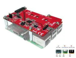 Ableconn PIUSB-M2S USB to M.2 SATA SSD Converter Stackable Board for Raspberry Pi Ableconn PIUSB-M2S USB to M.2 SATA SSD Converter Stackable Board for Raspberry Pi