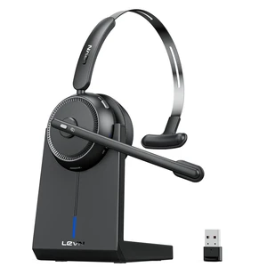 Wireless Headset with Mic for Work, Bluetooth Headset(Charging Base & Mute) Wireless Headset with Mic for Work, Bluetooth Headset(Charging Base & Mute)