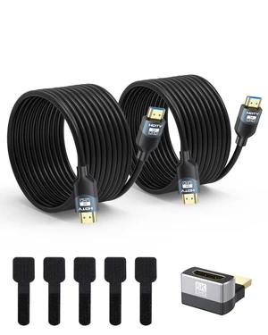 RyzzRooa HDMI 2.1 Cable 15FT 2-Pack, 48Gbps Ultra High Speed for Meeting RyzzRooa HDMI 2.1 Cable 15FT 2-Pack, 48Gbps Ultra High Speed for Meeting