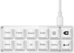 Mini 12-Key Copy Paste Programmable Keyboard Hotswappable Mechanical Switch Mini 12-Key Copy Paste Programmable Keyboard Hotswappable Mechanical Switch